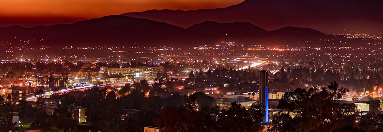 Riverside at night