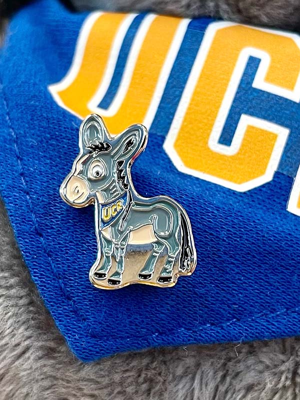 UCR donkey pin at the campus bookstore.