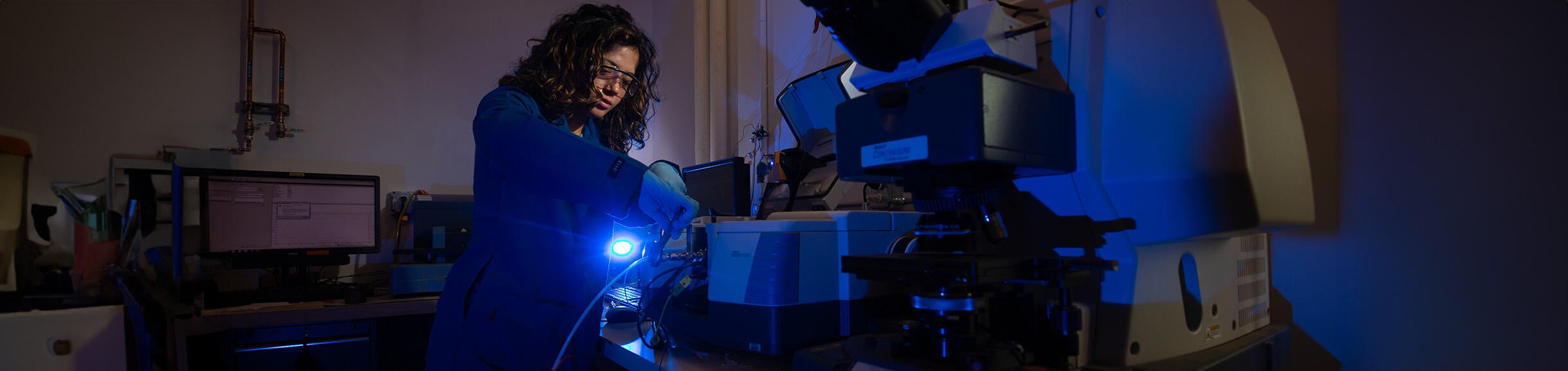 Student in Michael Zachariah’s lab at Bourns College of Engineering