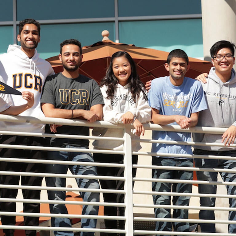 Students smiling