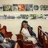 Historic photos of congregation members line the walls of St. Mark’s Missionary Baptist Church.
