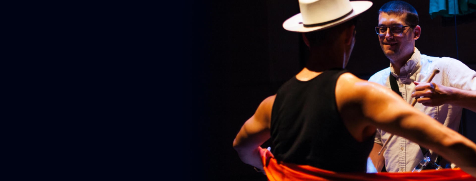 Men dancing on stage