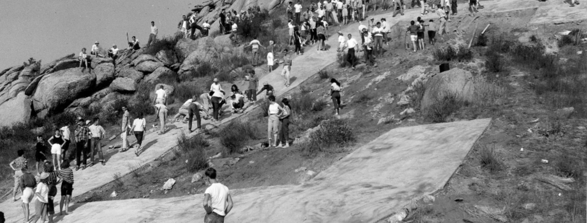 Students at the 'C' in 1950s