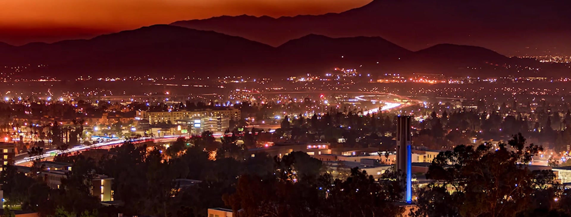 Riverside at night