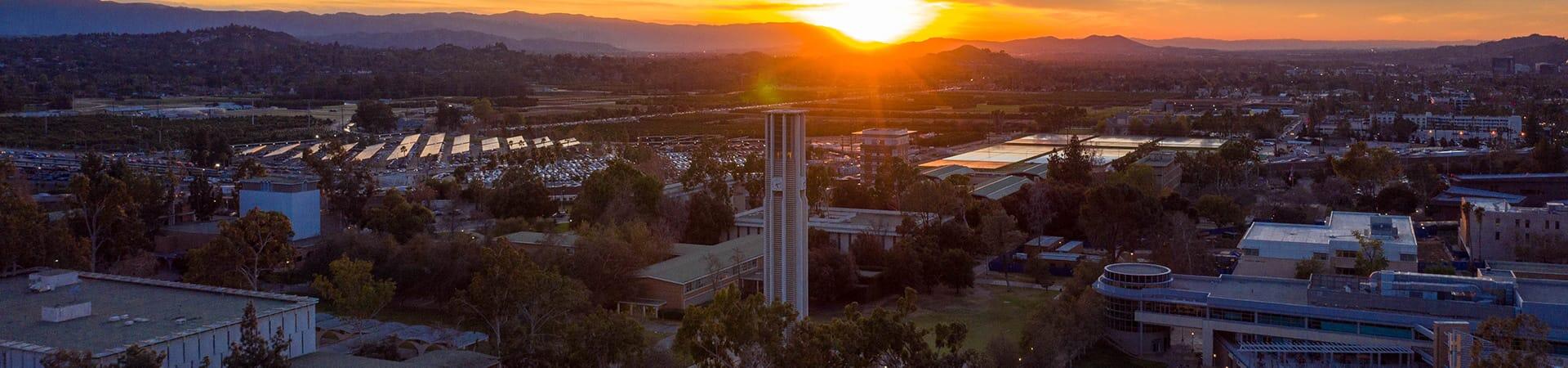 UCR campus during sunset