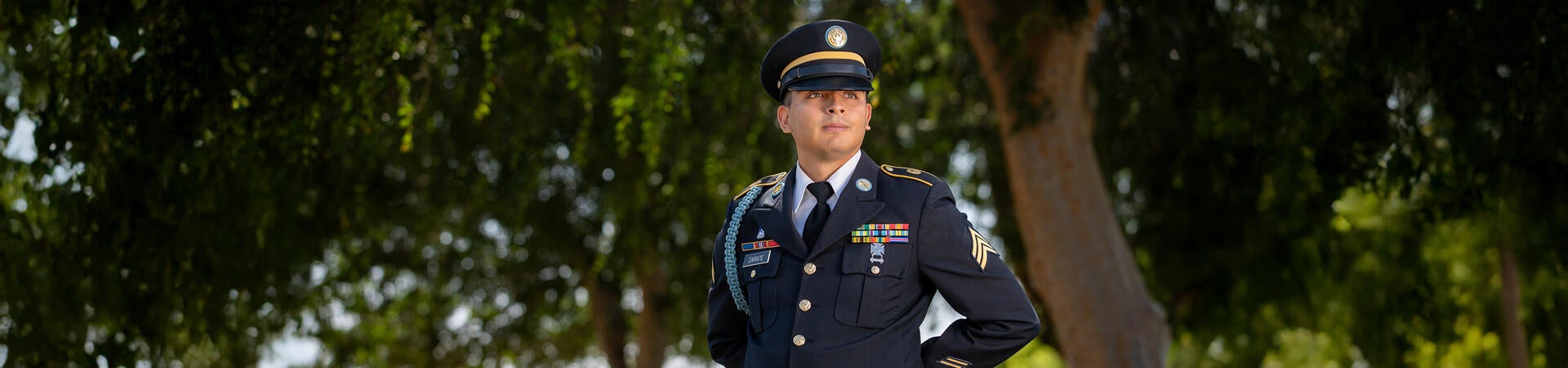 Donald Zárate, political science Ph.D. student at UC Riverside and a staff sergeant in the U.S. Army Reserve.