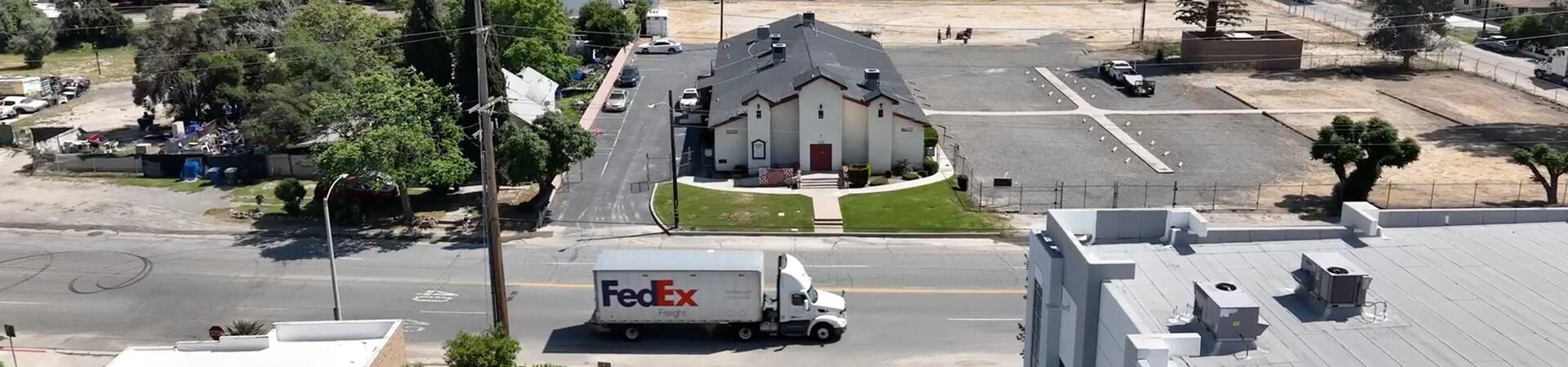 St. Mark’s Missionary Baptist Church is now surrounded by warehouses